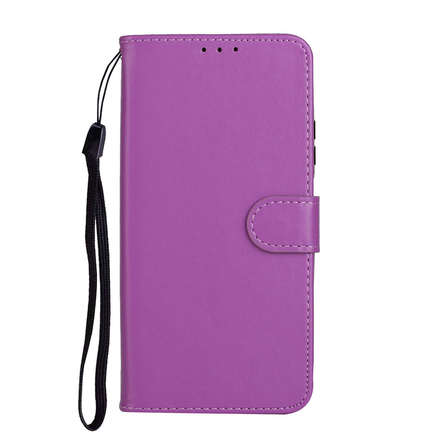 Wallet Leather Stand Phone Case with Strap for Huawei Y6p