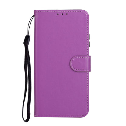 Wallet Leather Stand Phone Case with Strap for Huawei Y6p
