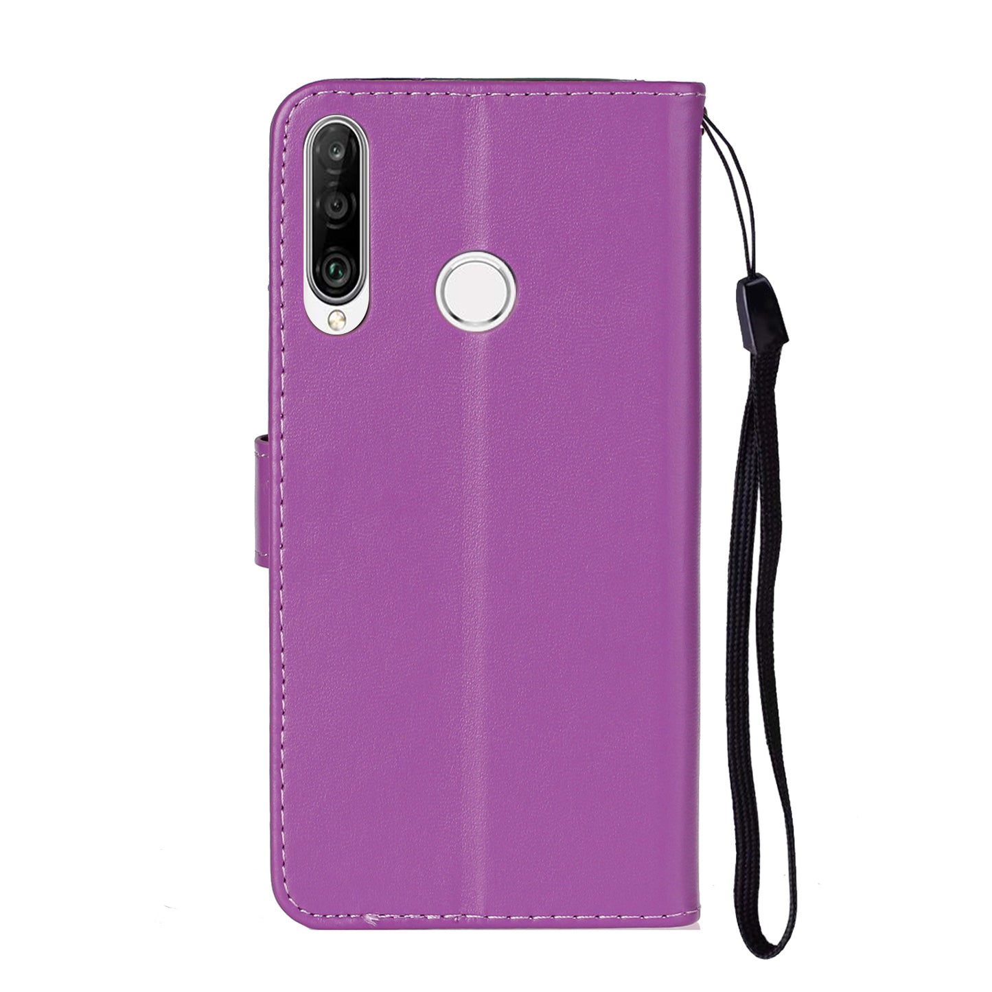 Wallet Leather Stand Phone Case with Strap for Huawei Y6p
