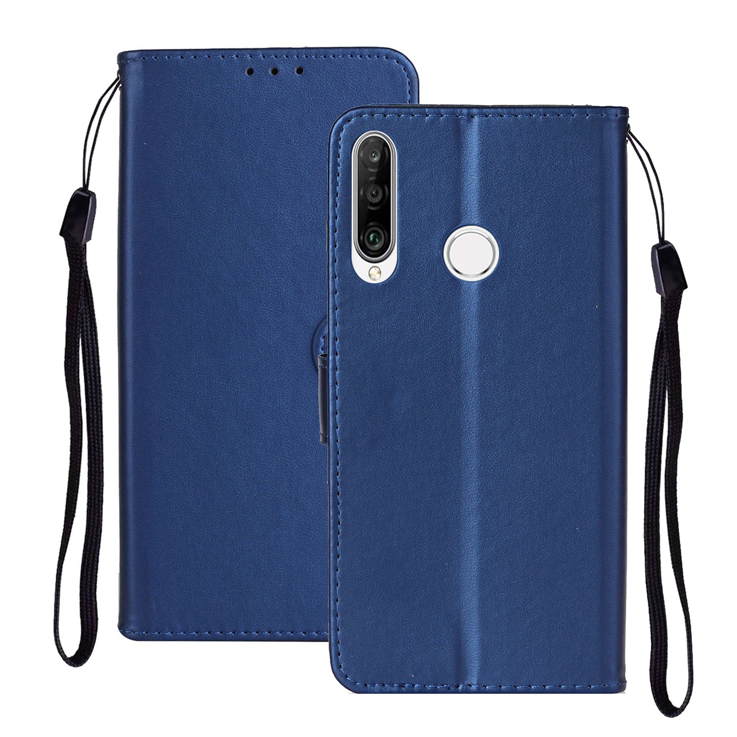Wallet Leather Stand Phone Case with Strap for Huawei Y6p