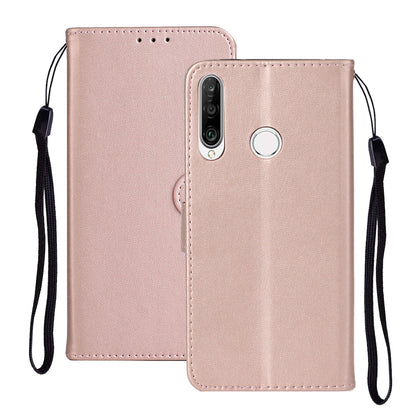 Wallet Leather Stand Phone Case with Strap for Huawei Y6p