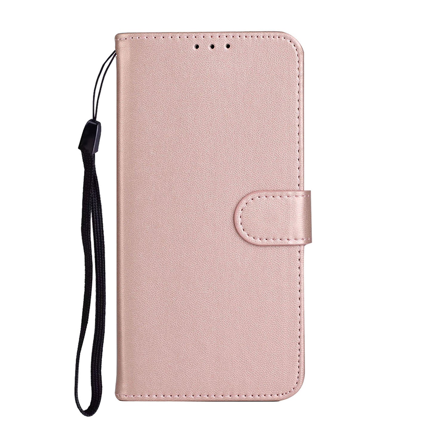 Wallet Leather Stand Phone Case with Strap for Huawei Y6p