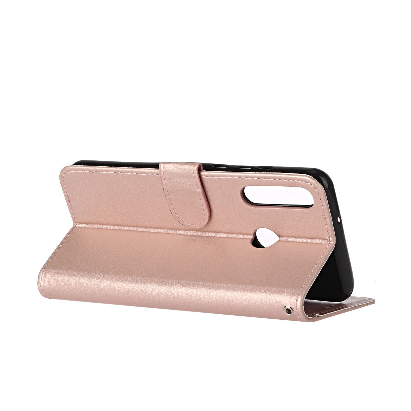 Wallet Leather Stand Phone Case with Strap for Huawei Y6p