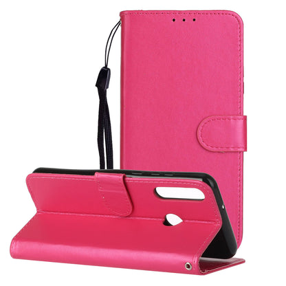 Wallet Leather Stand Phone Case with Strap for Huawei Y6p