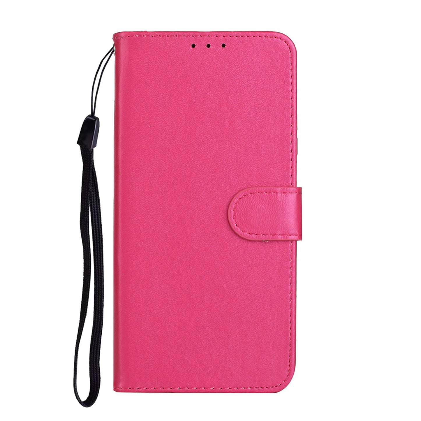 Wallet Leather Stand Phone Case with Strap for Huawei Y6p
