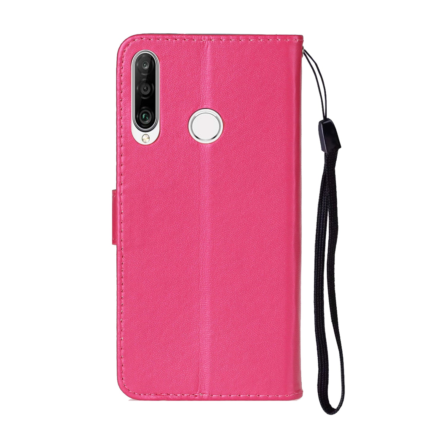 Wallet Leather Stand Phone Case with Strap for Huawei Y6p