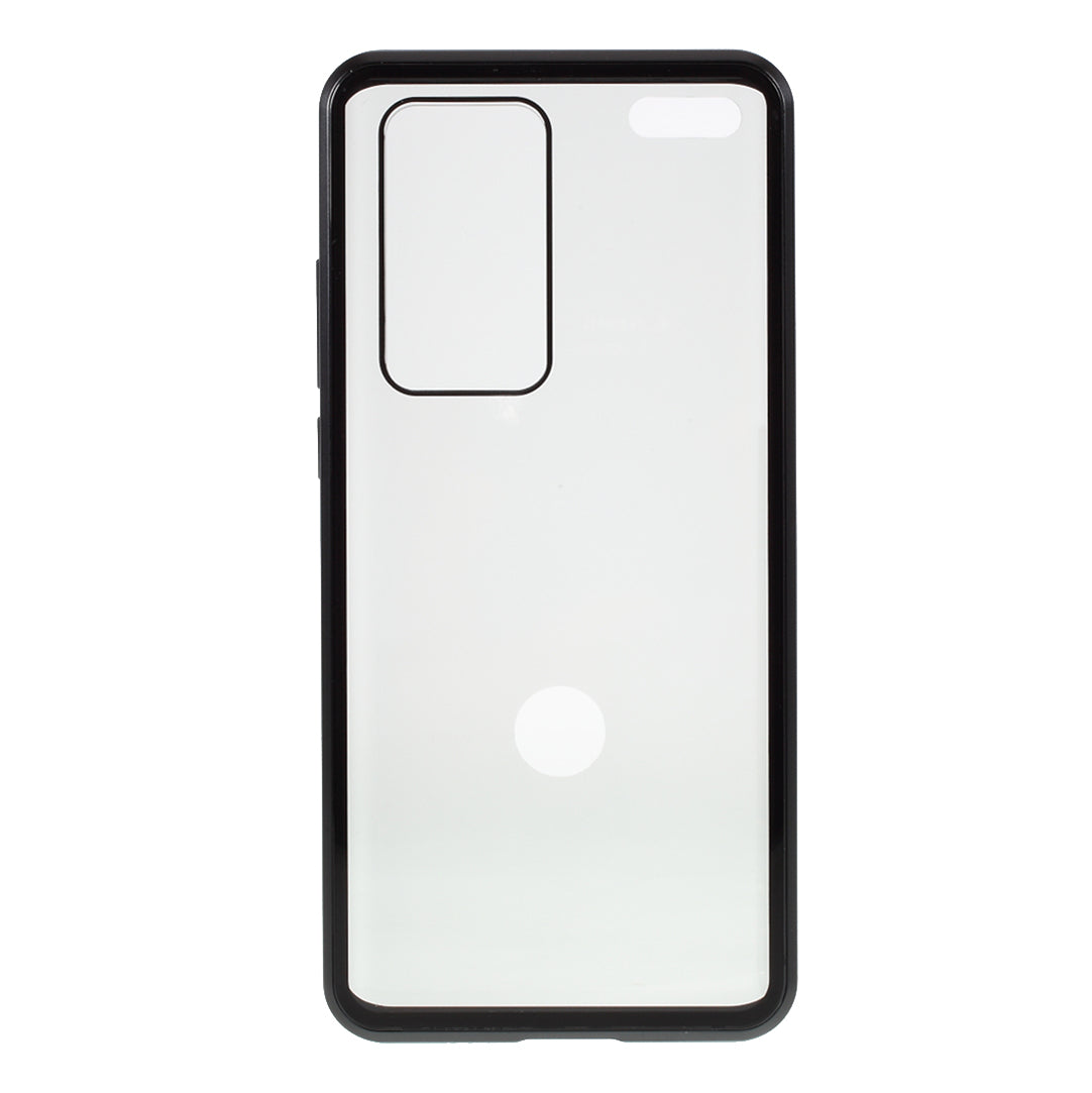Detachable Magnetic Metal Frame + Double-sided Tempered Glass Anti-peep Shell Case for Huawei P40 Pro