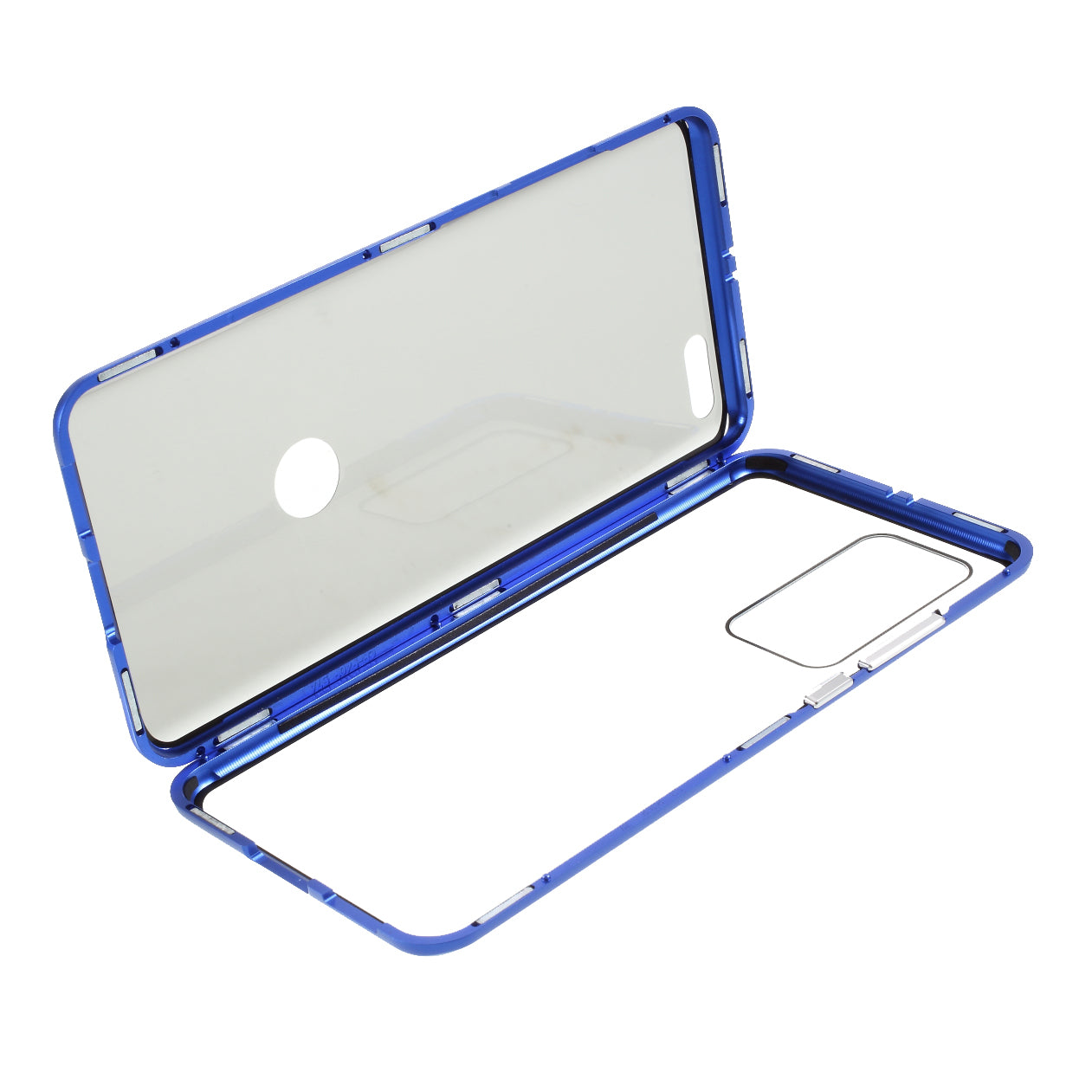 Detachable Magnetic Metal Frame + Double-sided Tempered Glass Anti-peep Shell Case for Huawei P40 Pro