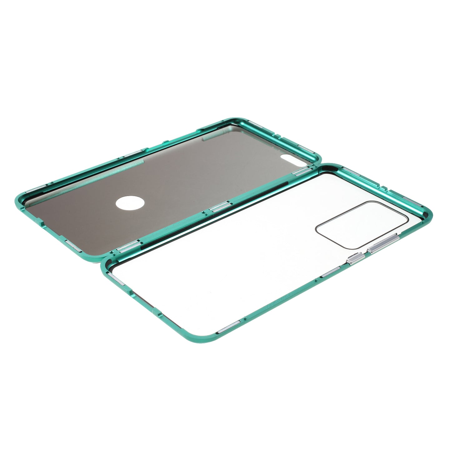 Detachable Magnetic Metal Frame + Double-sided Tempered Glass Anti-peep Shell Case for Huawei P40 Pro