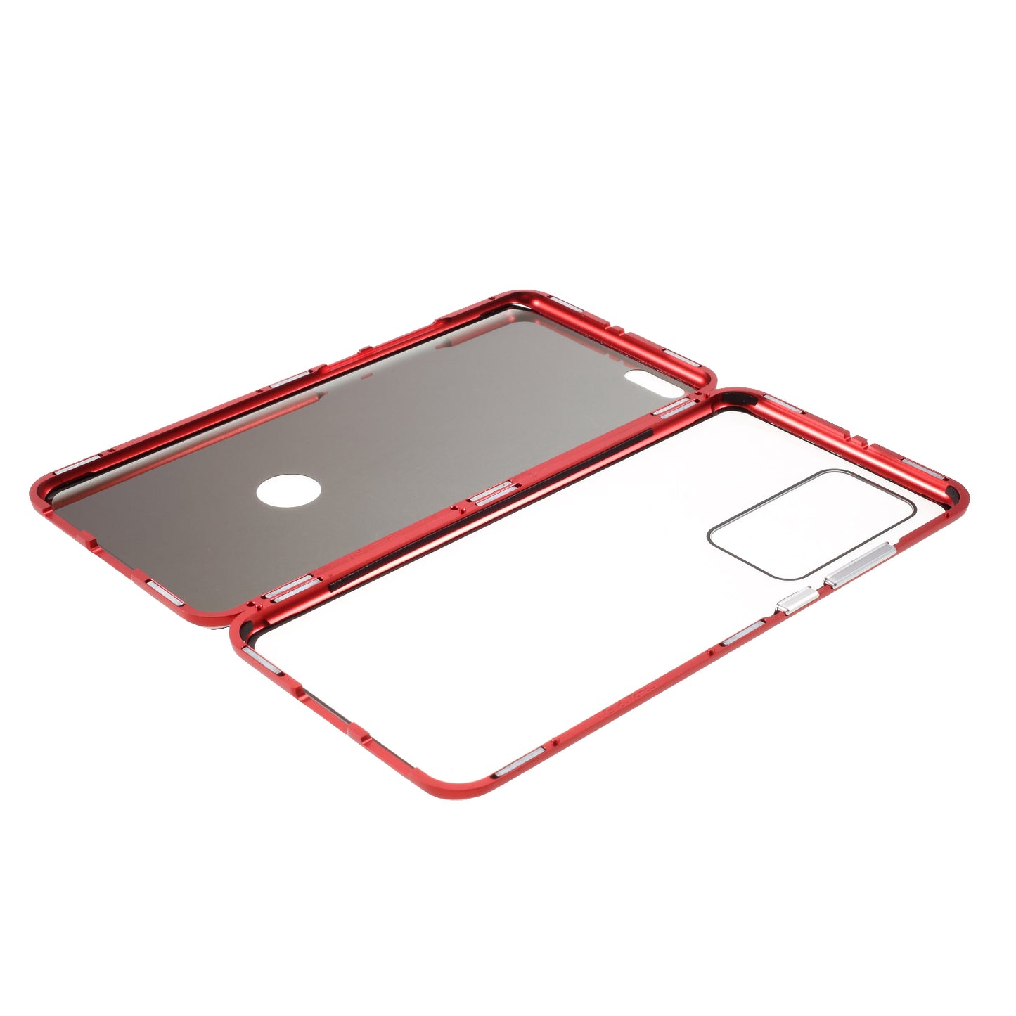 Detachable Magnetic Metal Frame + Double-sided Tempered Glass Anti-peep Shell Case for Huawei P40 Pro