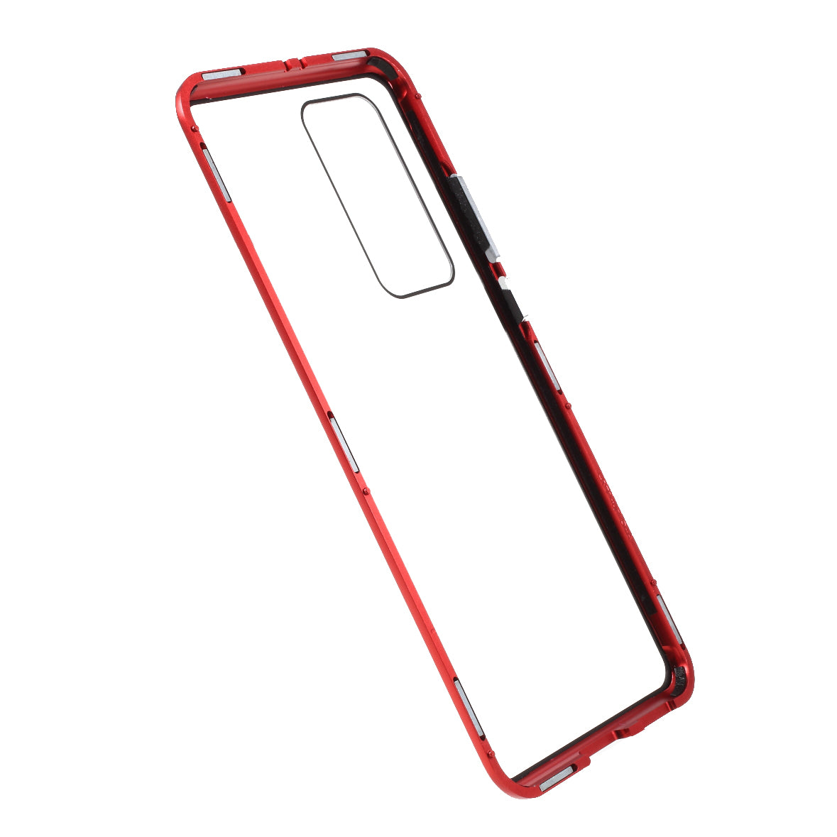 Detachable Magnetic Metal Frame + Double-sided Tempered Glass Anti-peep Shell Case for Huawei P40 Pro