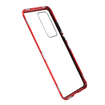 Detachable Magnetic Metal Frame + Double-sided Tempered Glass Anti-peep Shell Case for Huawei P40 Pro