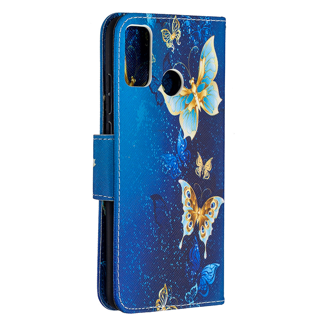 Pattern Printing Wallet Stand Leather Mobile Phone Shell for Honor 9X Lite