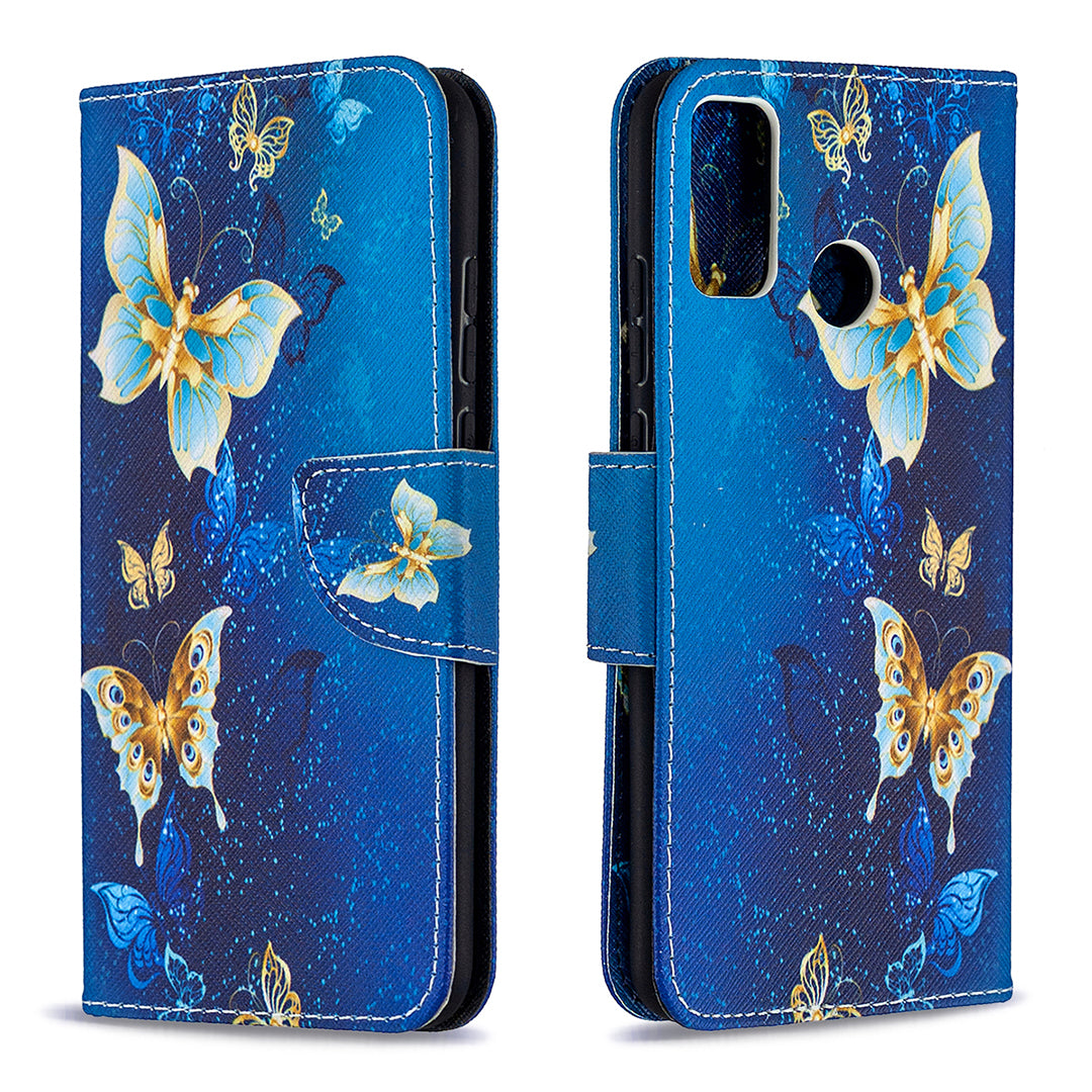Pattern Printing Wallet Stand Leather Mobile Phone Shell for Honor 9X Lite