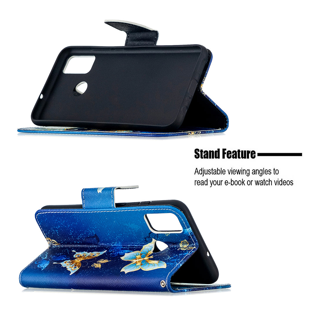 Pattern Printing Wallet Stand Leather Mobile Phone Shell for Honor 9X Lite