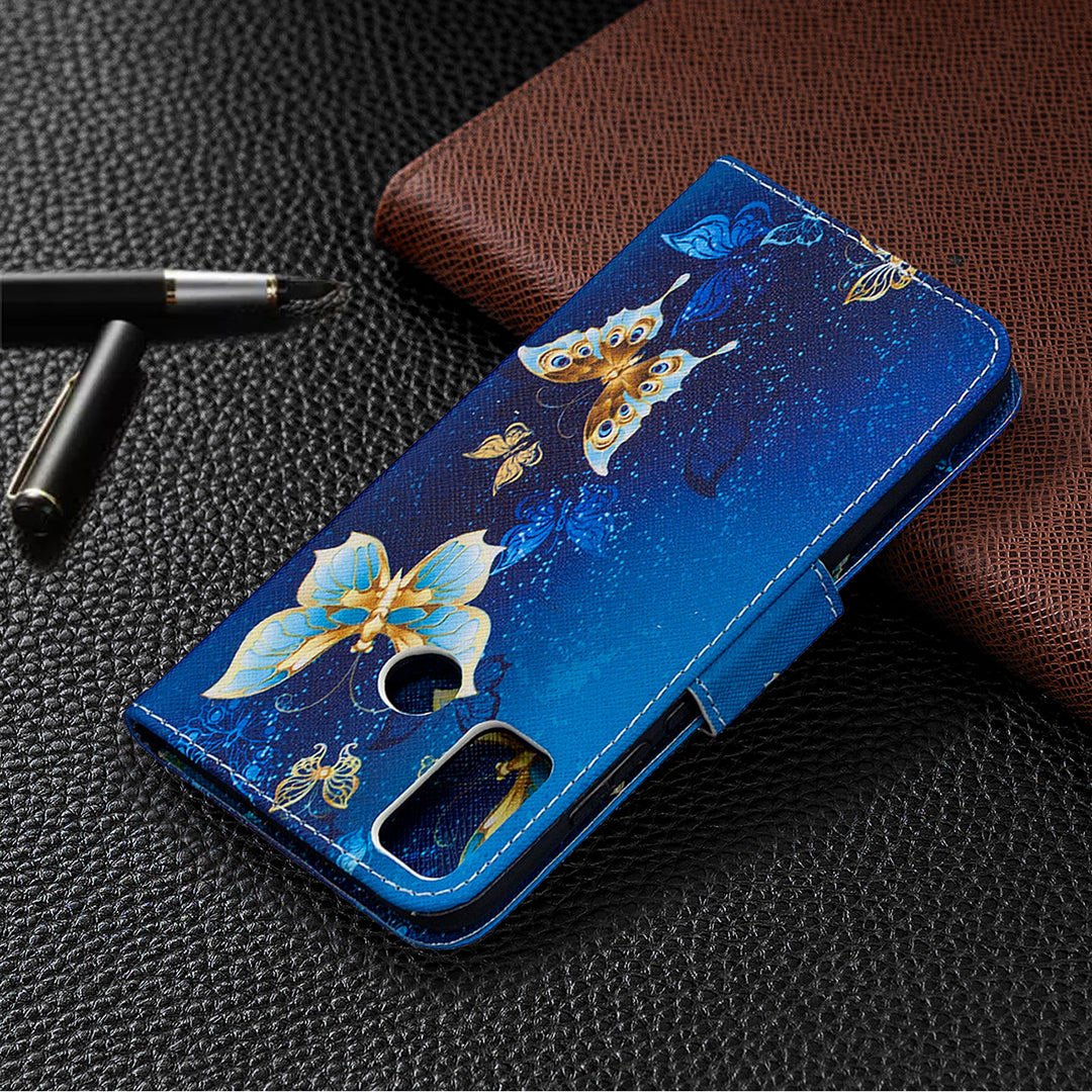 Pattern Printing Wallet Stand Leather Mobile Phone Shell for Honor 9X Lite