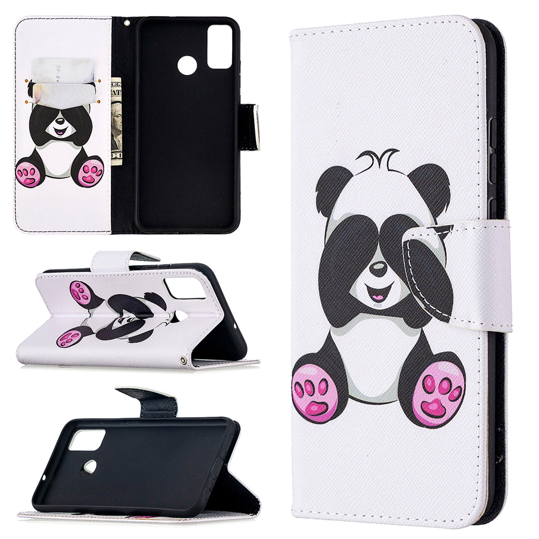 Pattern Printing Wallet Stand Leather Mobile Phone Shell for Honor 9X Lite