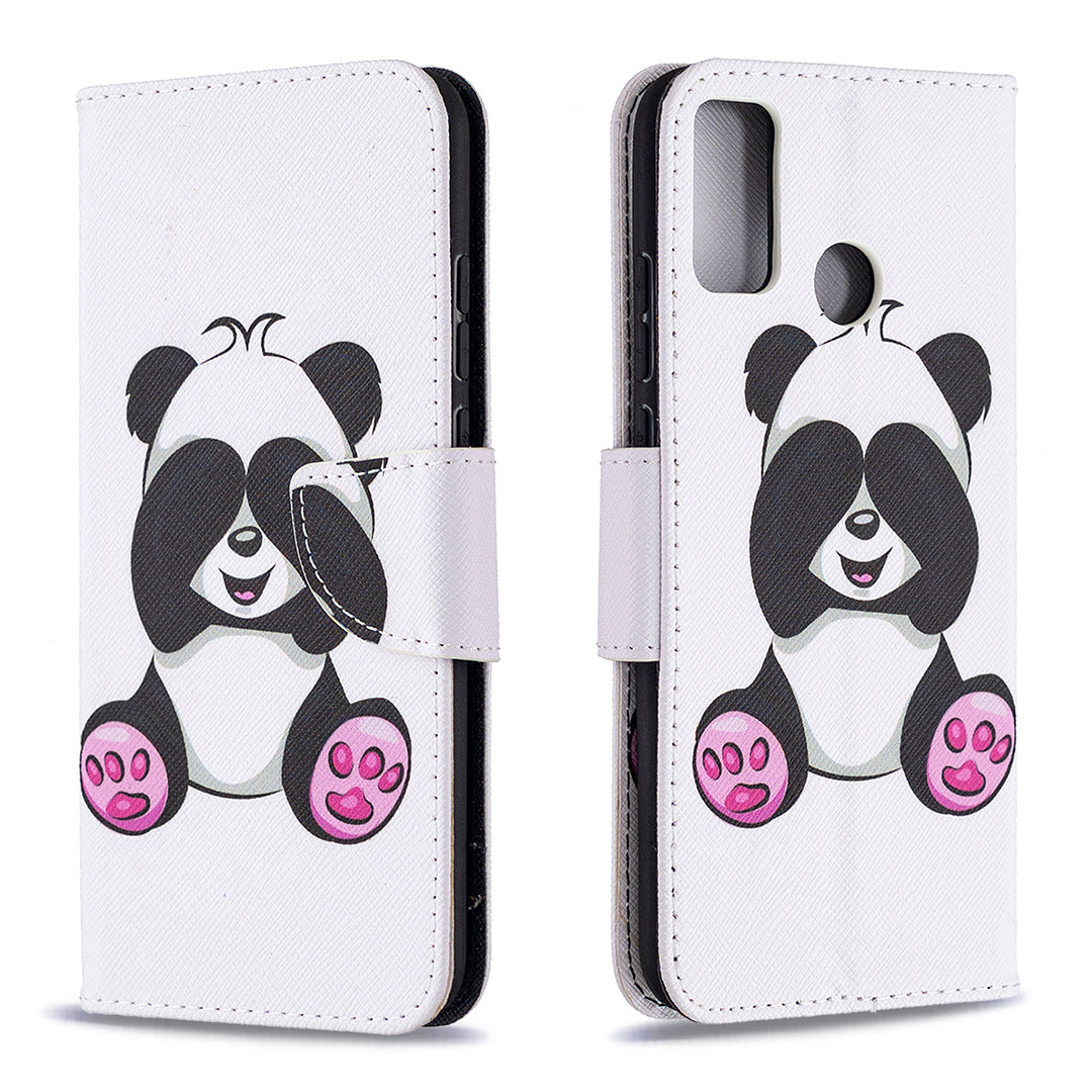 Pattern Printing Wallet Stand Leather Mobile Phone Shell for Honor 9X Lite