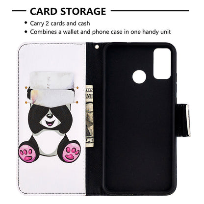 Pattern Printing Wallet Stand Leather Mobile Phone Shell for Honor 9X Lite