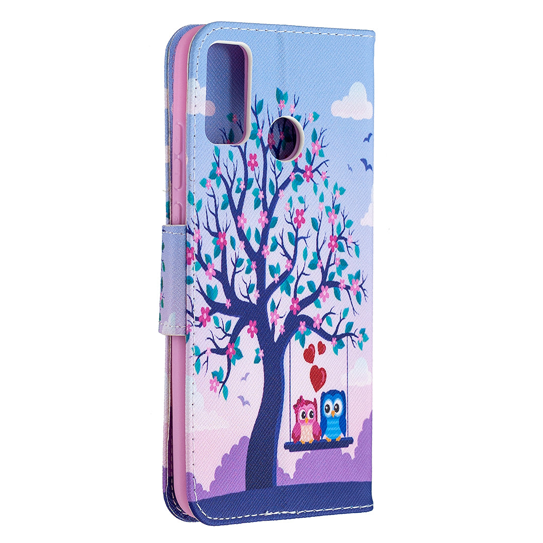 Pattern Printing Wallet Stand Leather Mobile Phone Shell for Honor 9X Lite