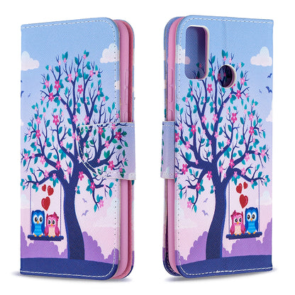 Pattern Printing Wallet Stand Leather Mobile Phone Shell for Honor 9X Lite