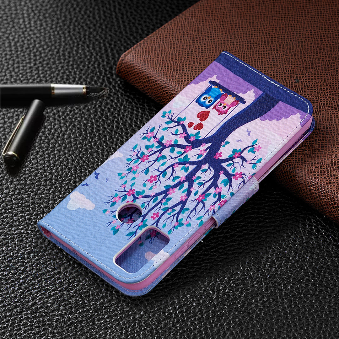 Pattern Printing Wallet Stand Leather Mobile Phone Shell for Honor 9X Lite
