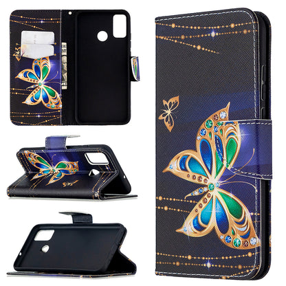 Pattern Printing Wallet Stand Leather Mobile Phone Shell for Honor 9X Lite