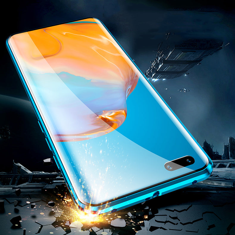 Metal+Tempered Glass with Mirror Phone Case for Huawei P40 Pro+