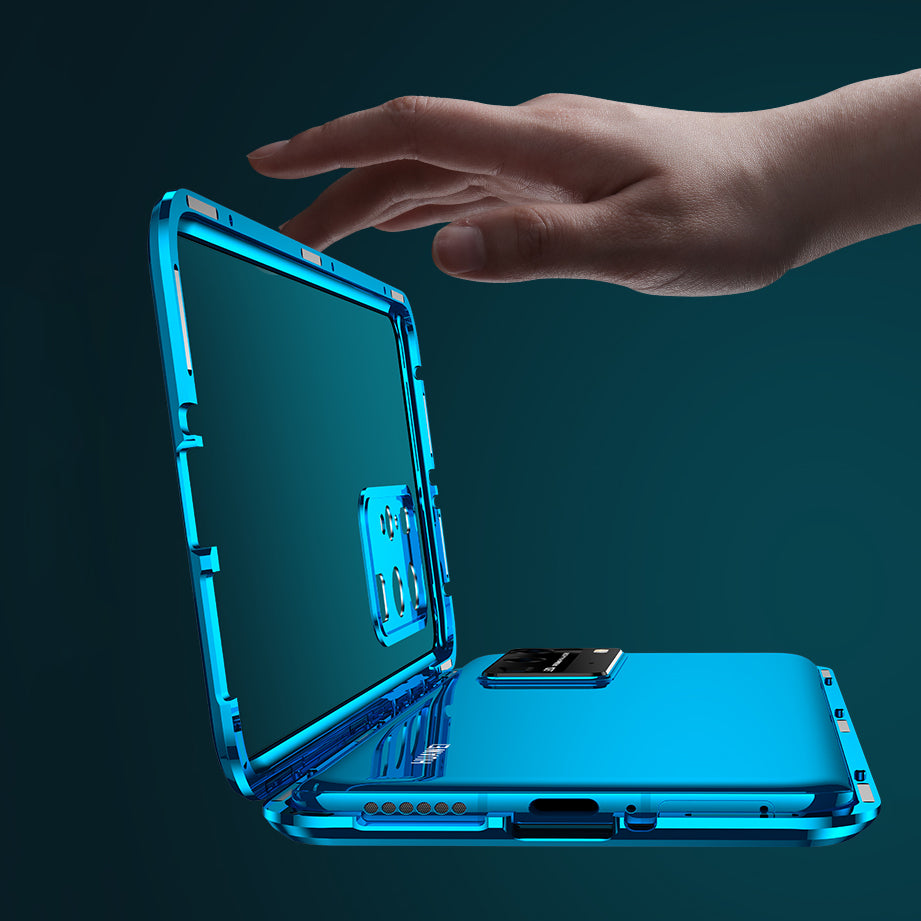 Metal+Tempered Glass with Mirror Phone Case for Huawei P40 Pro+