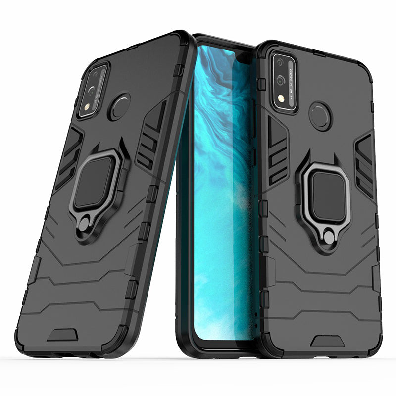 Ring Holder Kickstand Hybrid PC + TPU Combo Shell Case for Honor 9X Lite