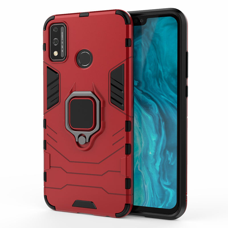 Ring Holder Kickstand Hybrid PC + TPU Combo Shell Case for Honor 9X Lite