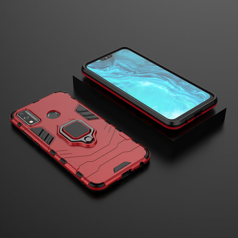 Ring Holder Kickstand Hybrid PC + TPU Combo Shell Case for Honor 9X Lite