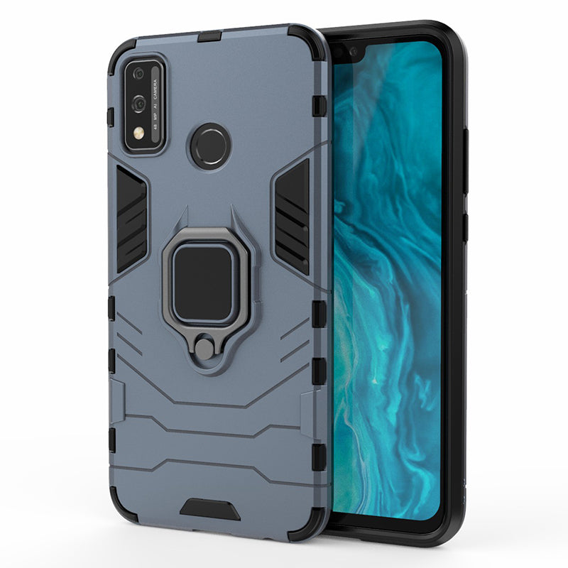 Ring Holder Kickstand Hybrid PC + TPU Combo Shell Case for Honor 9X Lite