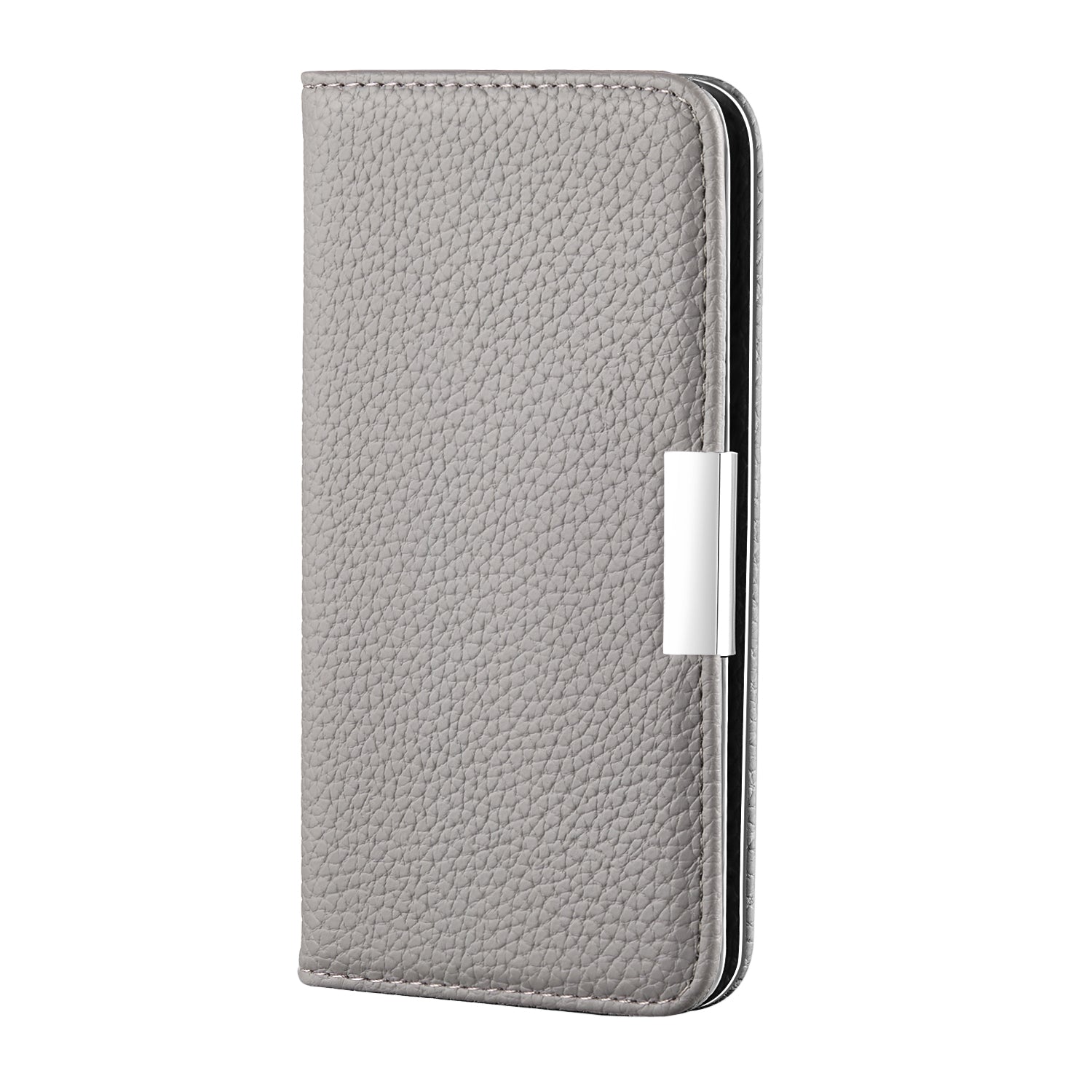Litchi Skin Auto-absorbed Leather Stand Cover with Card Slots Shell for Huawei P40 Pro