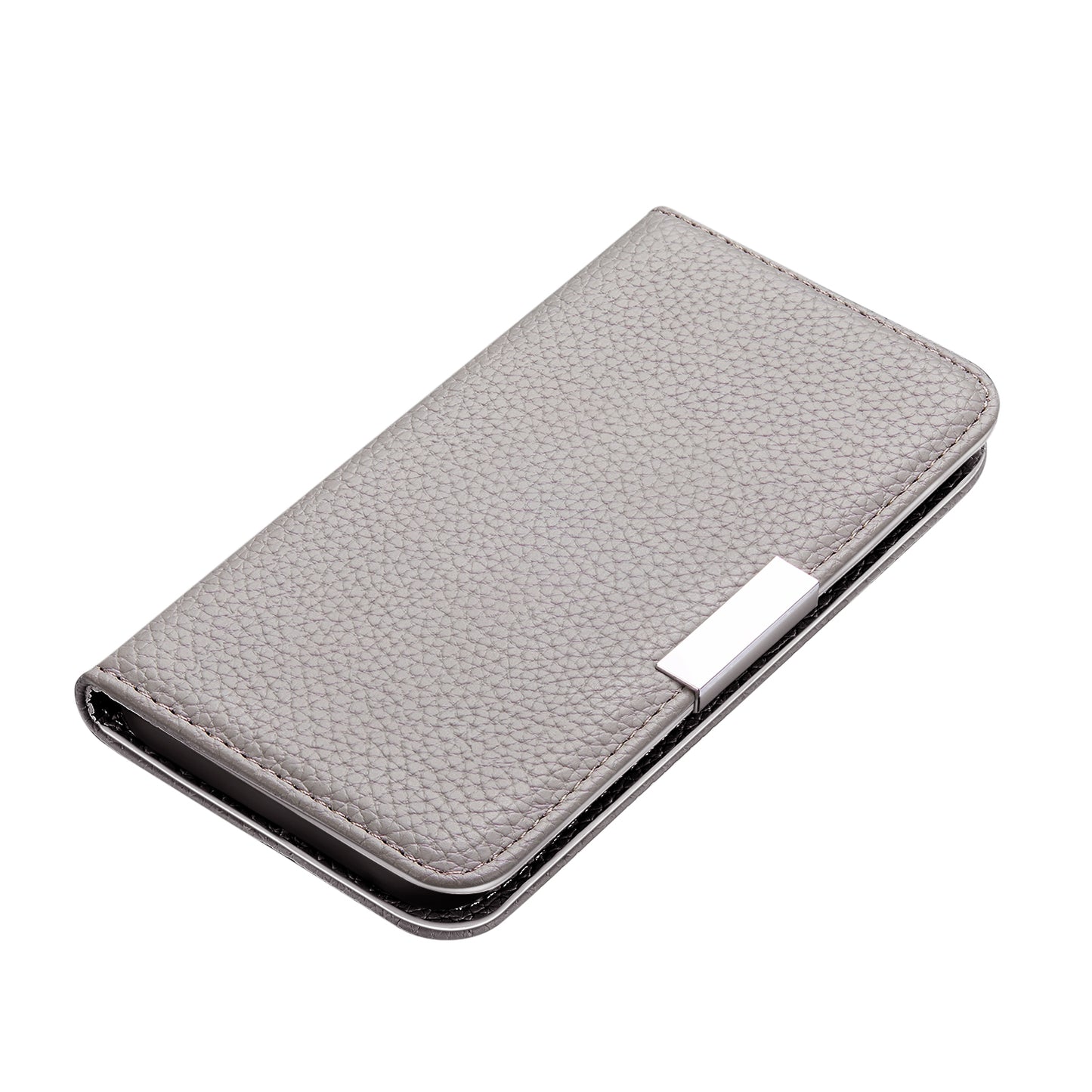 Litchi Skin Auto-absorbed Leather Stand Cover with Card Slots Shell for Huawei P40 Pro