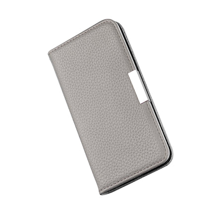 Litchi Skin Auto-absorbed Leather Stand Cover with Card Slots Shell for Huawei P40 Pro