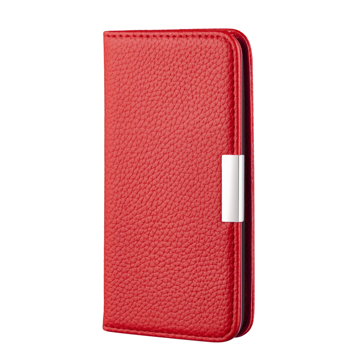 Litchi Skin Auto-absorbed Leather Stand Cover with Card Slots Shell for Huawei P40 Pro