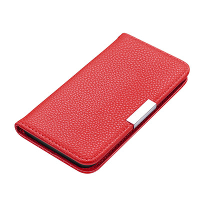Litchi Skin Auto-absorbed Leather Stand Cover with Card Slots Shell for Huawei P40 Pro