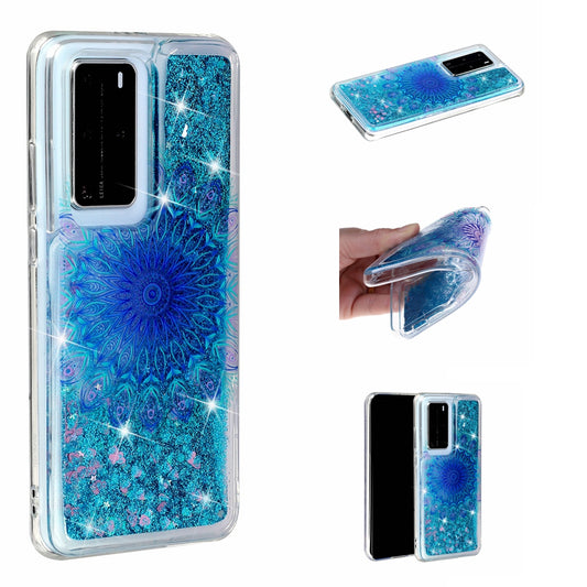 Pattern Printing Glitter Powder Quicksand TPU Back Shell for Huawei P40 Pro
