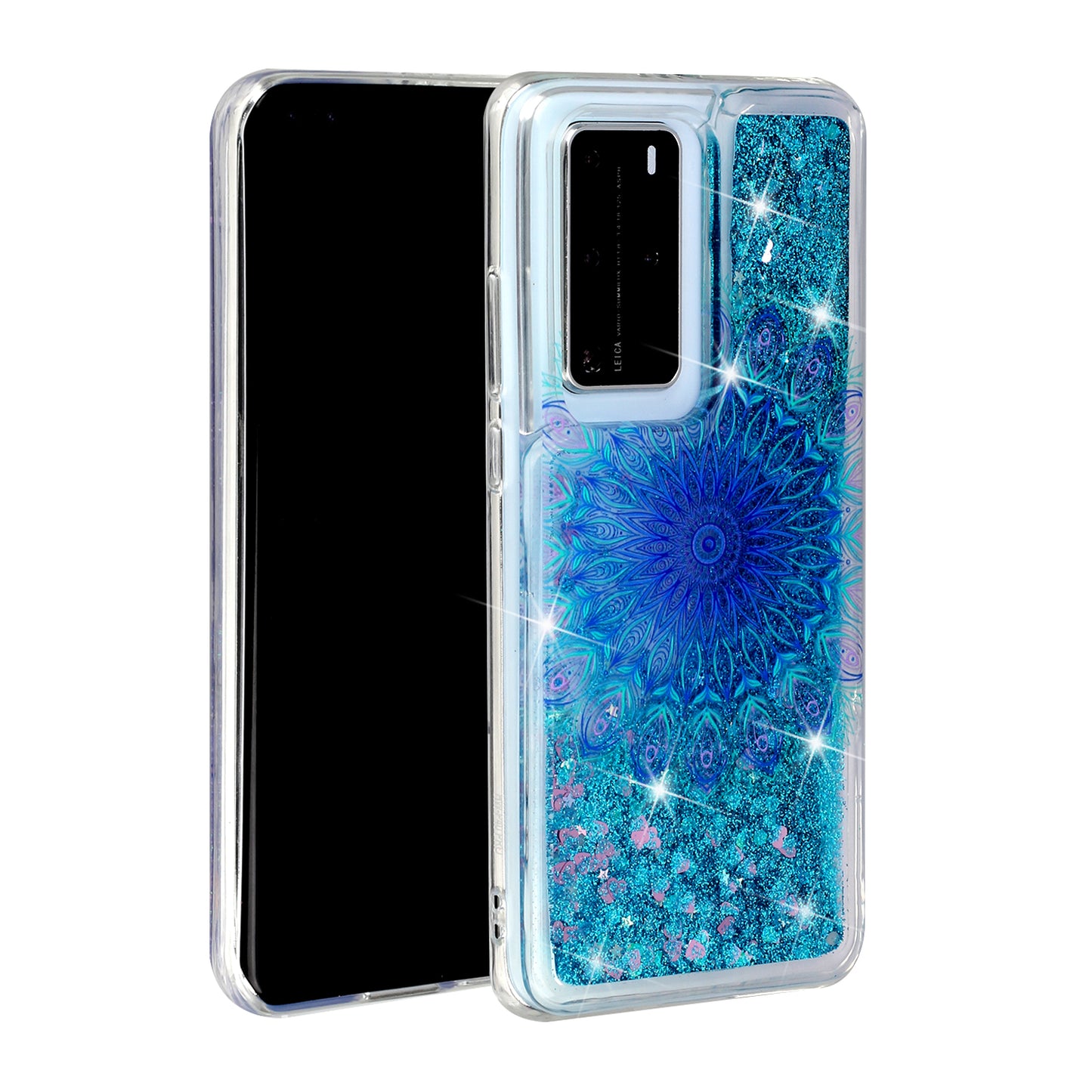 Pattern Printing Glitter Powder Quicksand TPU Back Shell for Huawei P40 Pro