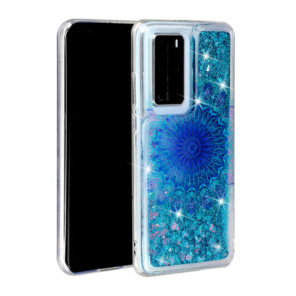 Pattern Printing Glitter Powder Quicksand TPU Back Shell for Huawei P40 Pro