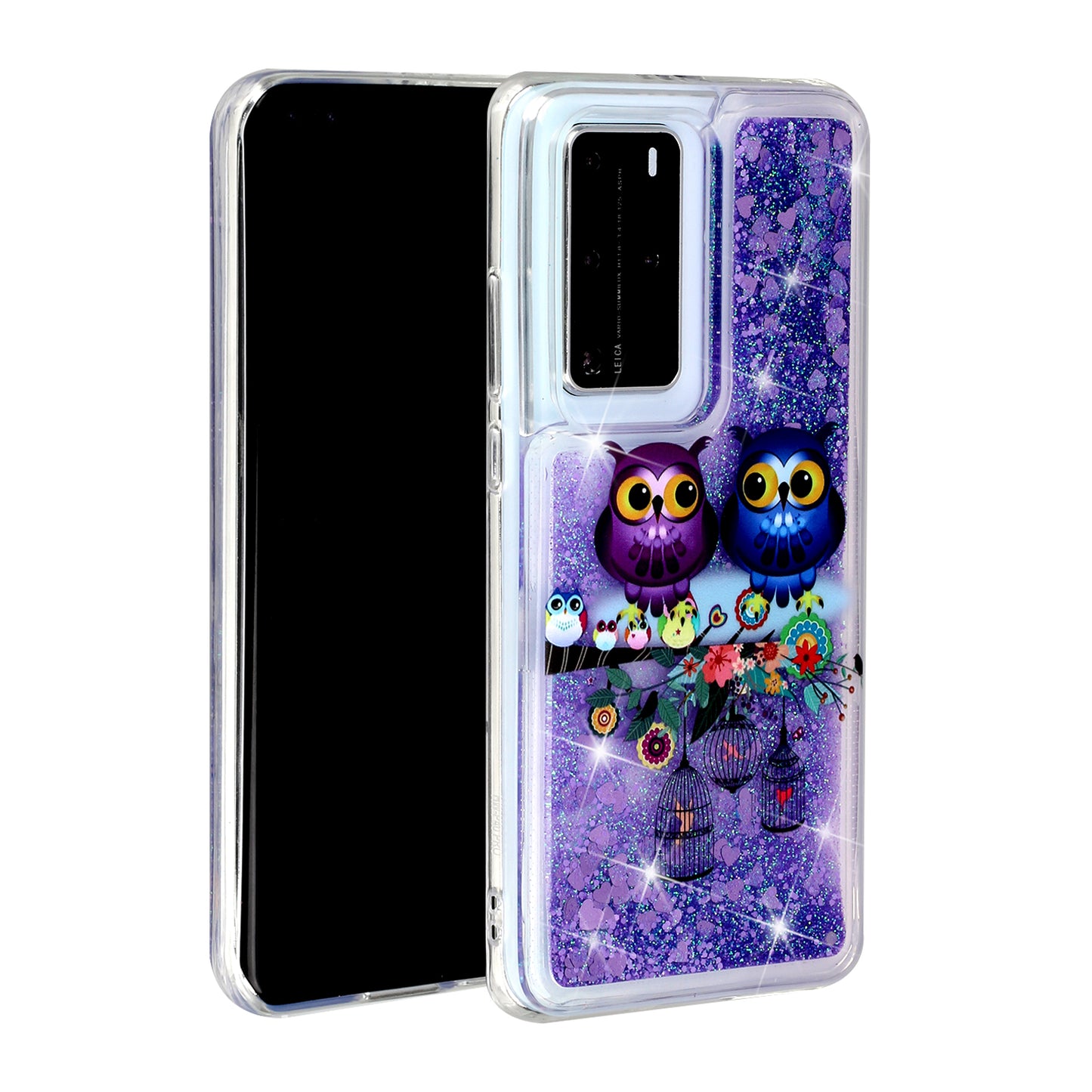 Pattern Printing Glitter Powder Quicksand TPU Back Shell for Huawei P40 Pro