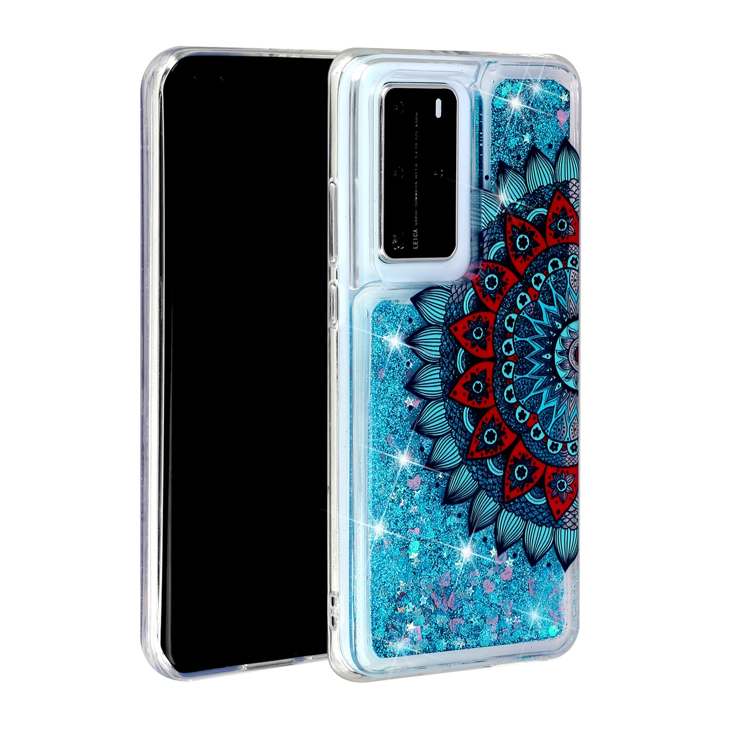 Pattern Printing Glitter Powder Quicksand TPU Back Shell for Huawei P40 Pro