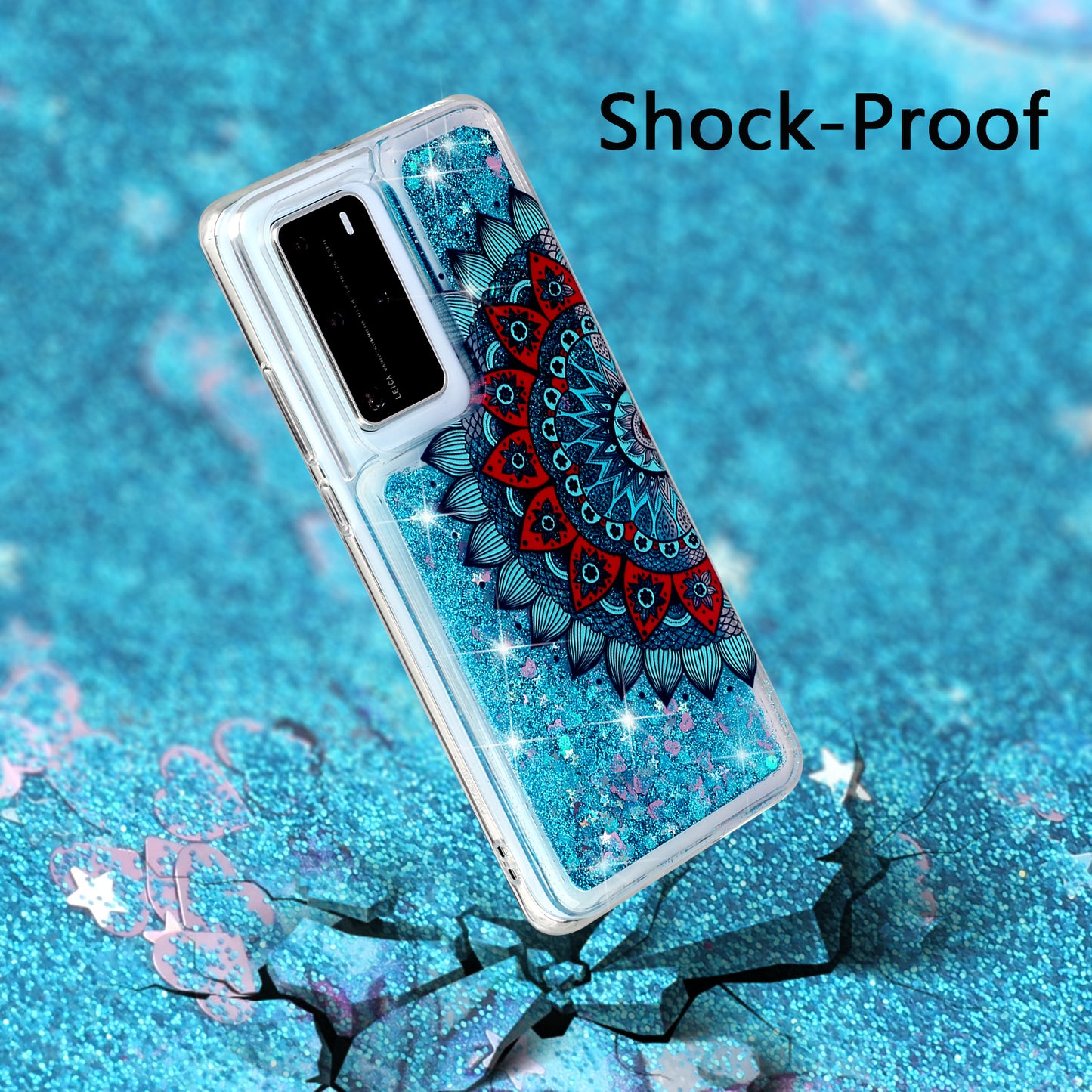 Pattern Printing Glitter Powder Quicksand TPU Back Shell for Huawei P40 Pro