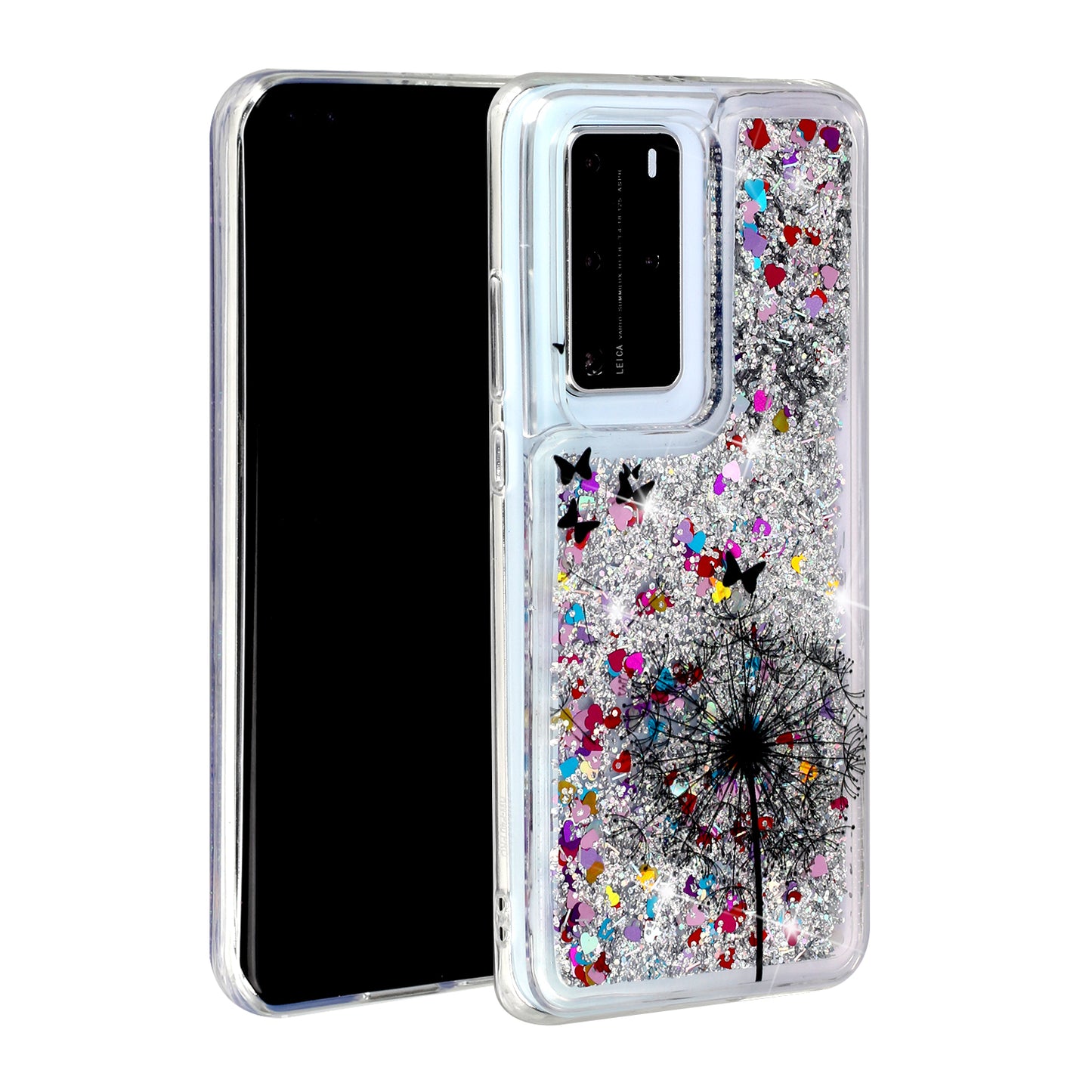 Pattern Printing Glitter Powder Quicksand TPU Back Shell for Huawei P40 Pro