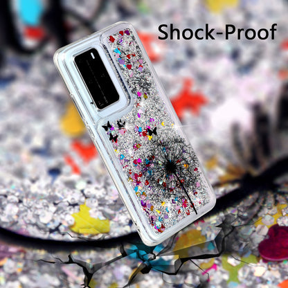 Pattern Printing Glitter Powder Quicksand TPU Back Shell for Huawei P40 Pro