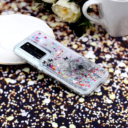 Pattern Printing Glitter Powder Quicksand TPU Back Shell for Huawei P40 Pro