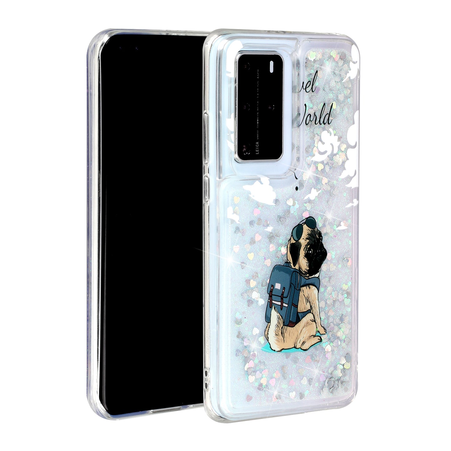 Pattern Printing Glitter Powder Quicksand TPU Back Shell for Huawei P40 Pro