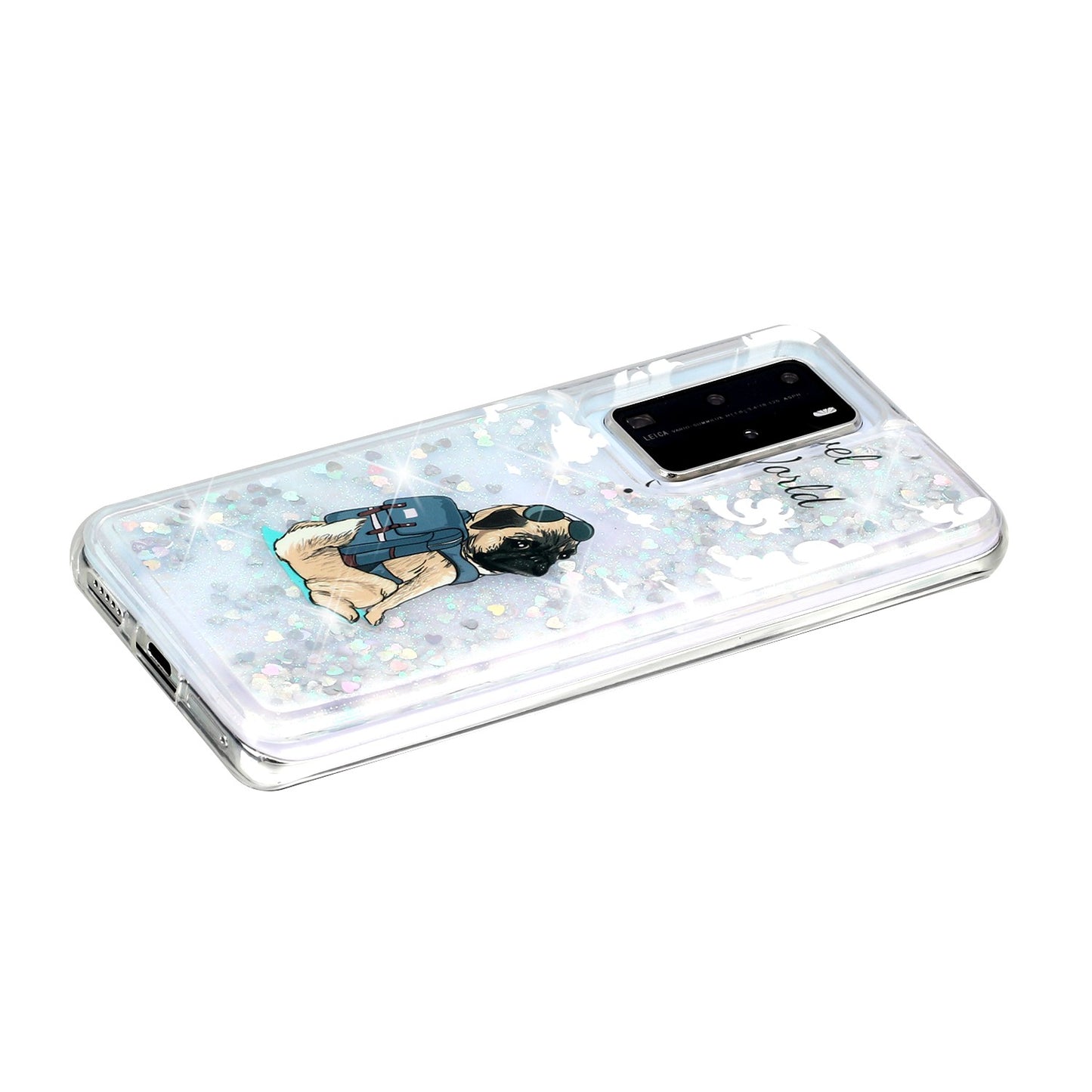 Pattern Printing Glitter Powder Quicksand TPU Back Shell for Huawei P40 Pro