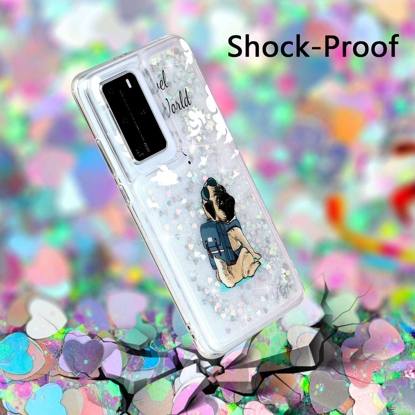 Pattern Printing Glitter Powder Quicksand TPU Back Shell for Huawei P40 Pro
